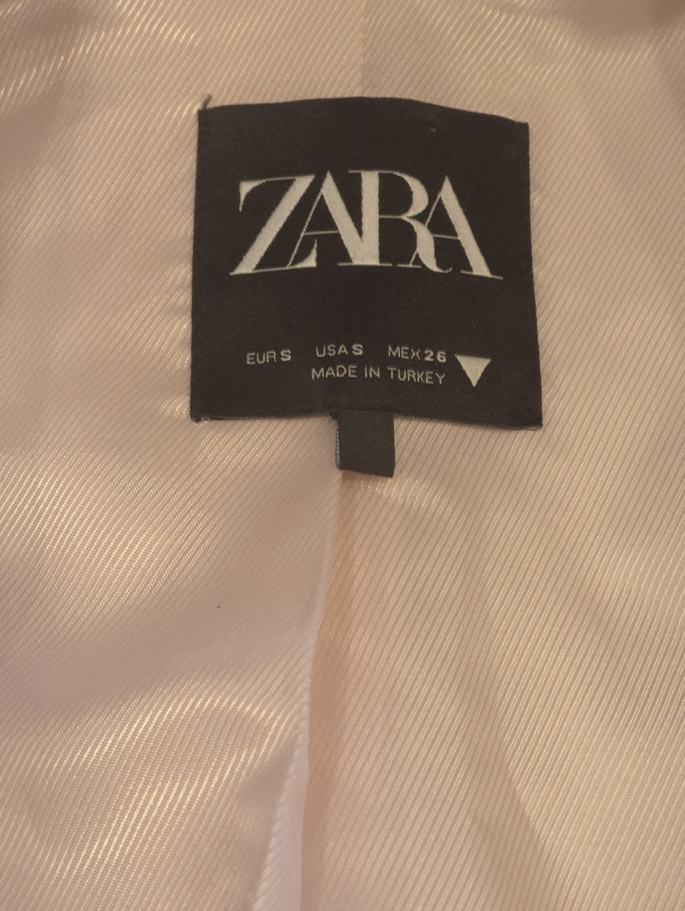 Zara Blush Pink Structured Blazer Small Tailored Minimal Chic - Picture 6 of 7